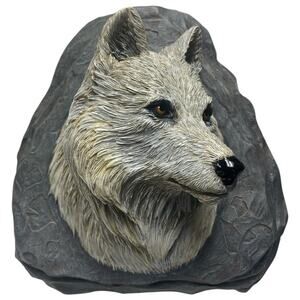 Bradford Exchange Souls Of The Earth White Majesty 3D Wall Plaque Wolf COA MIB